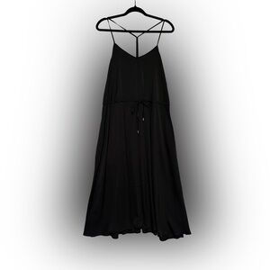 NWT Banana Republic- Womens Black Spaghetti Strap Midi Dress